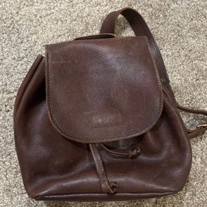 Portland Leather Bucket Backpack